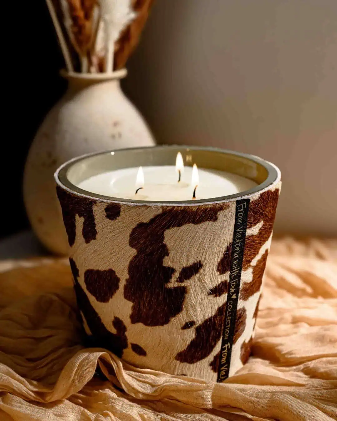 Victoria With Love Luxurious candles on mortex table